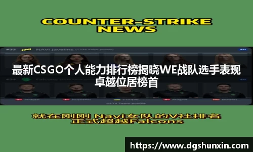 最新CSGO个人能力排行榜揭晓WE战队选手表现卓越位居榜首